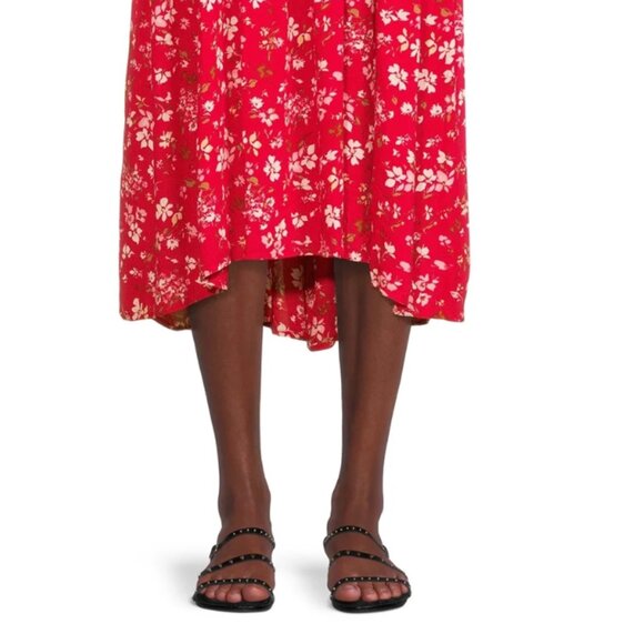 Time and Tru Red Floral Sleeveless Maxi Dress Size XL - Picture 4 of 8